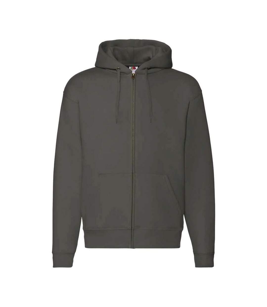 Unisex Adult Premium Full Zip Hoodie Charcoal Fruit Of The Loom-1