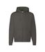 Unisex Adult Premium Full Zip Hoodie Charcoal Fruit Of The Loom-1