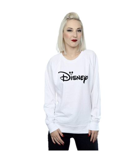 Disney Sweat-shirt Womens/Ladies Mickey Mouse Head Logo (Blanc) - UTBI28205