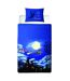 Reversible Duvet Set Blue Black White Peter Pan-2