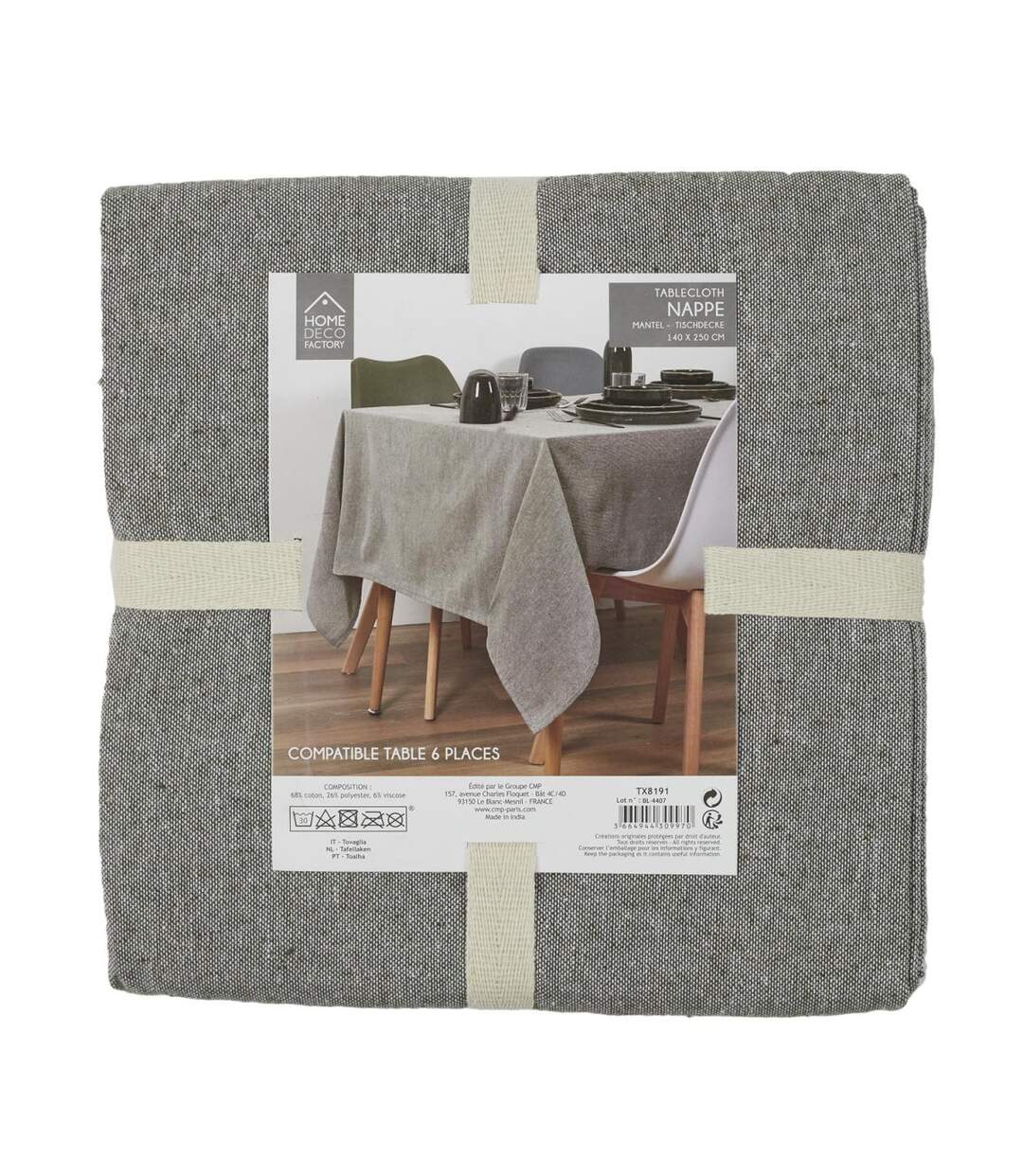 Nappe Rectangulaire Tolma 140x250cm Vert Olive-3