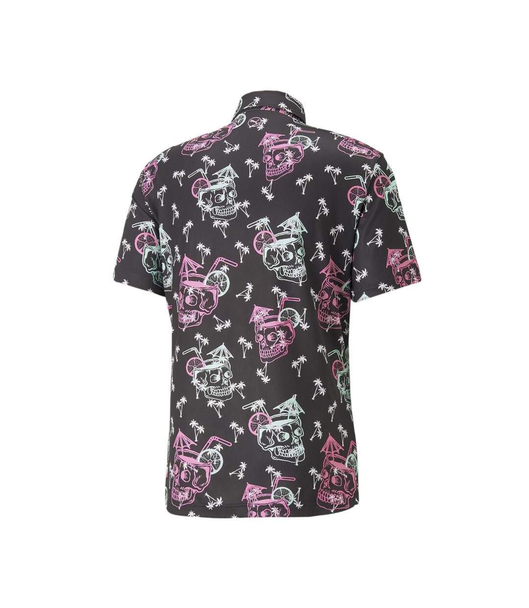 Chemisette  de golf noire imprimé homme puma tropi-cool - m-2
