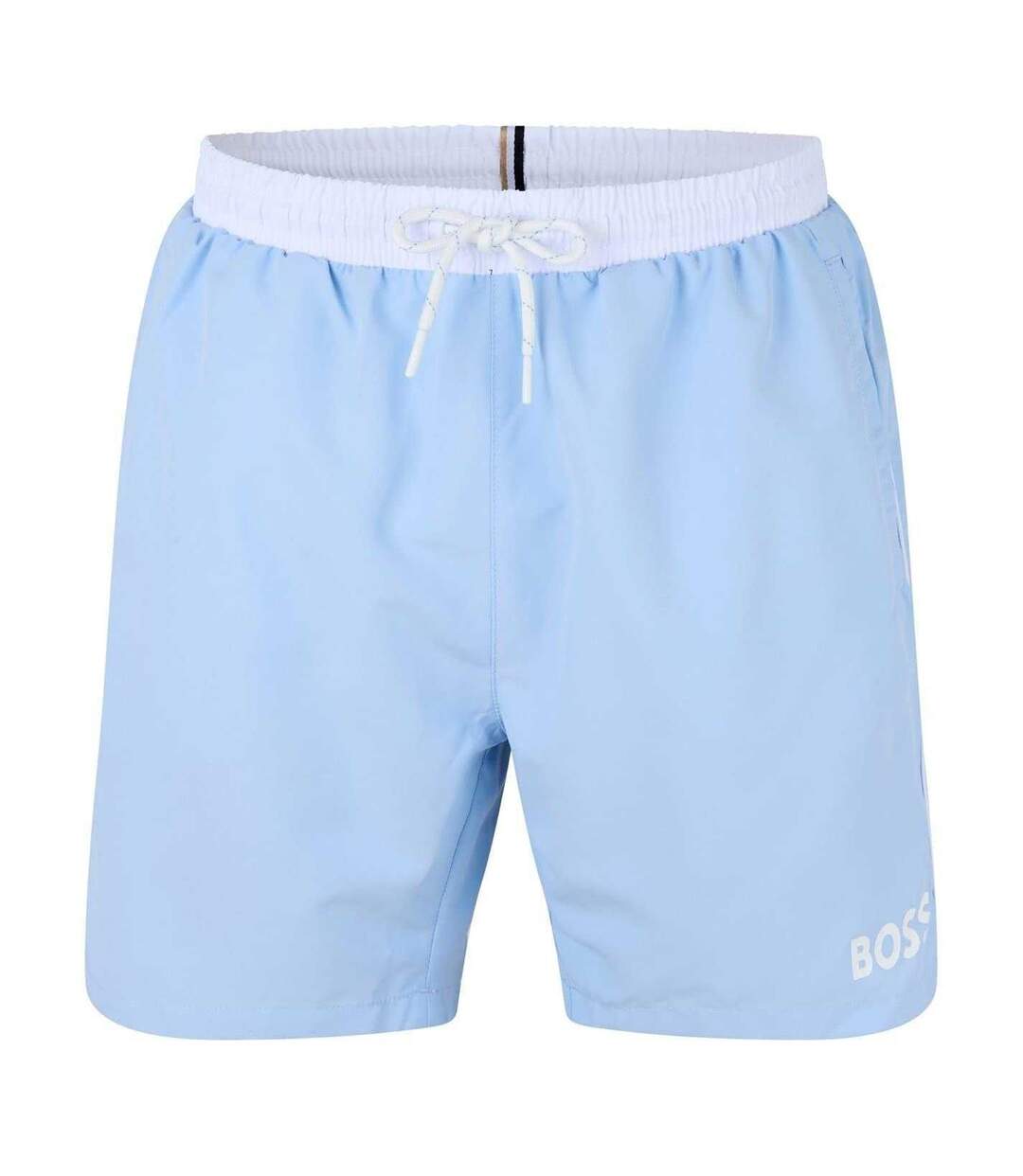 Mens Starfish Swim Shorts Light Blue Boss-1