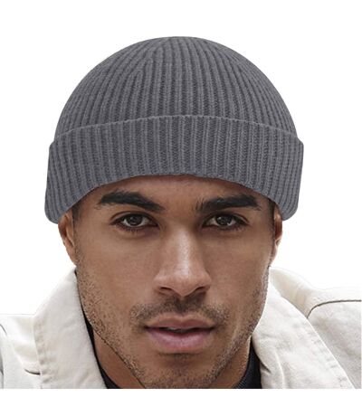 Unisex Adult Harbour Fisherman Beanie Graphite Grey Beechfield