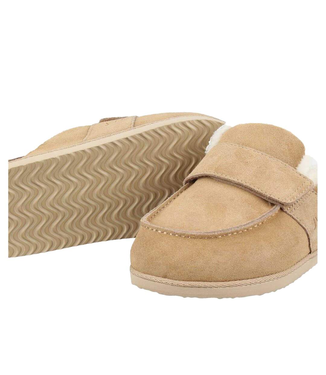 Womens/ladies Suede Mule Slippers Sand Jack Wills-4