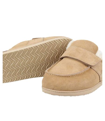 Womens/ladies Suede Mule Slippers Sand Jack Wills