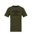 Tee shirt homme col rond en coton 160GSM et logo imprimé 729280 Umbro-1