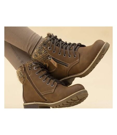 Bottines Millie Femme Marron Clair Lunar