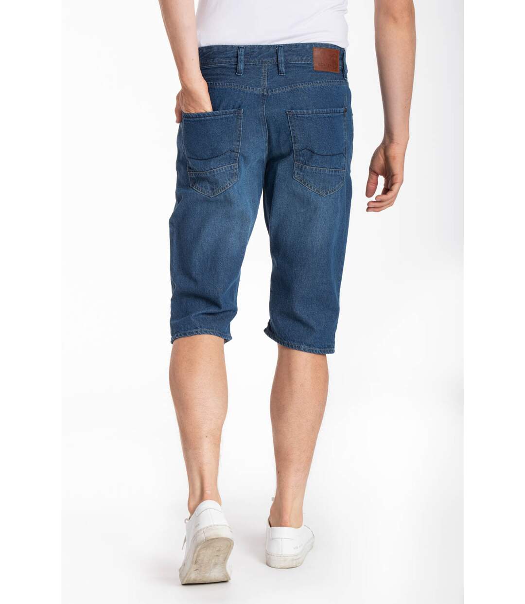 Pantacourt denim stonewashed MORGAN denim-4