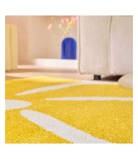 Tapis intérieur à poils longs Swing 385 jaune 200 x 280 cm