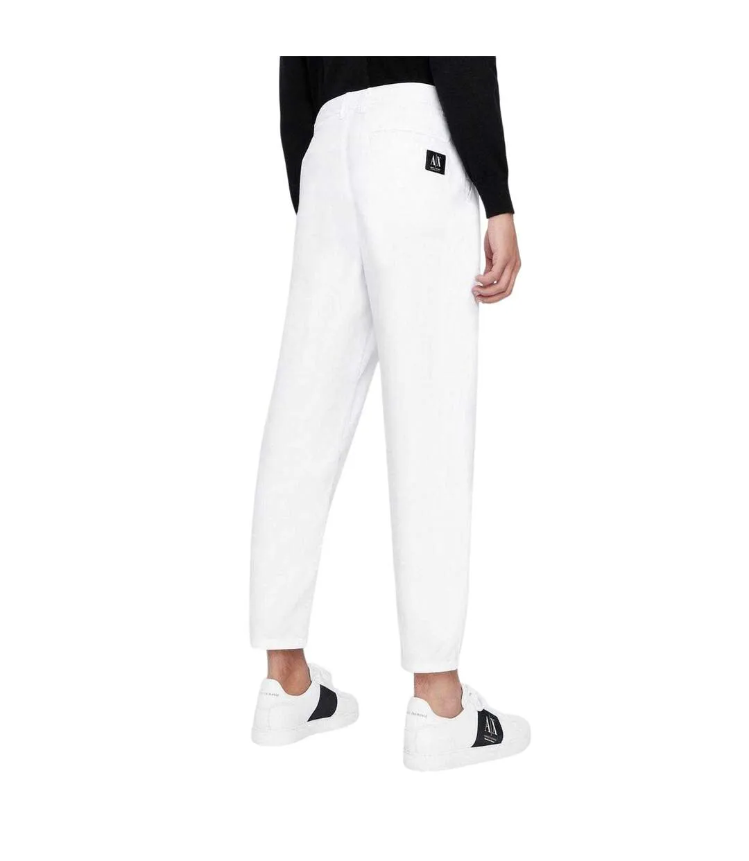 Mens Cotton Trousers White Armani Exchange-3