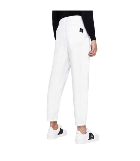 Mens Cotton Trousers White Armani Exchange