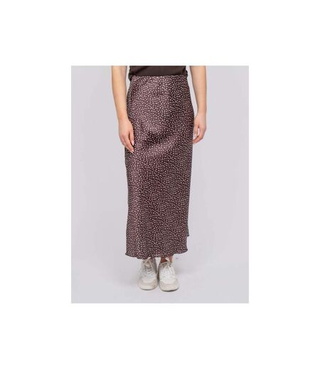 Jupe longue satin motif pois XORIL - Dona X Lisa