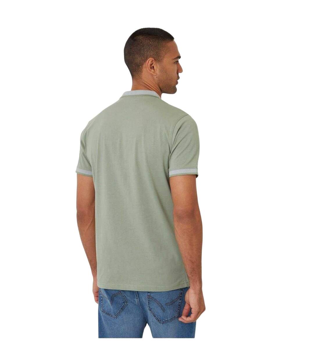 Mens Shandy Nocturnal Polo Shirt Sage Threadbare-3