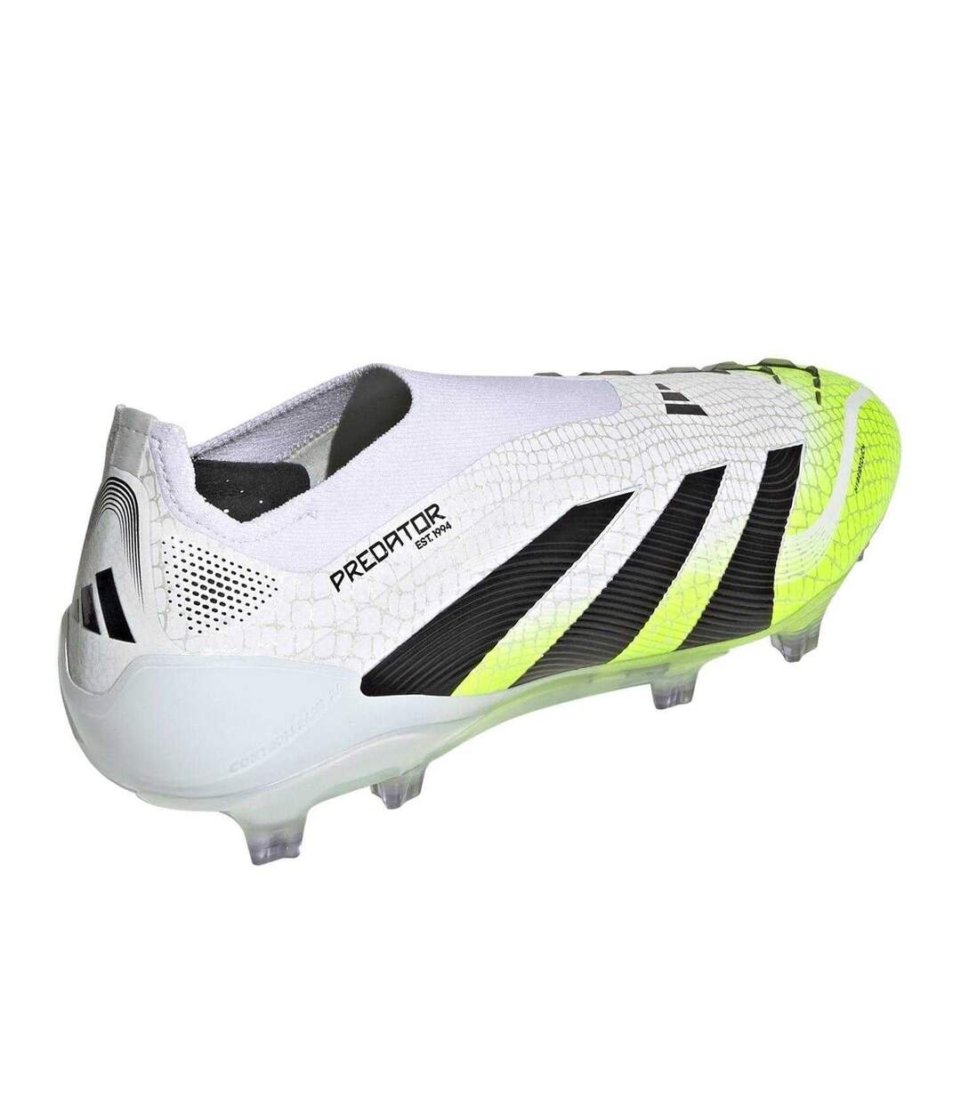 Chaussures De Foot Pour Terrain Ferme Predator Elite Homme Blanc Noir Citron Adidas-2