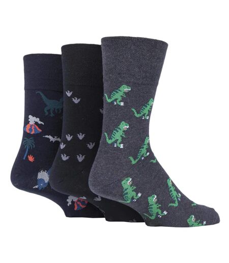 6 paires de chaussettes à motifs non élastiques pour hommes