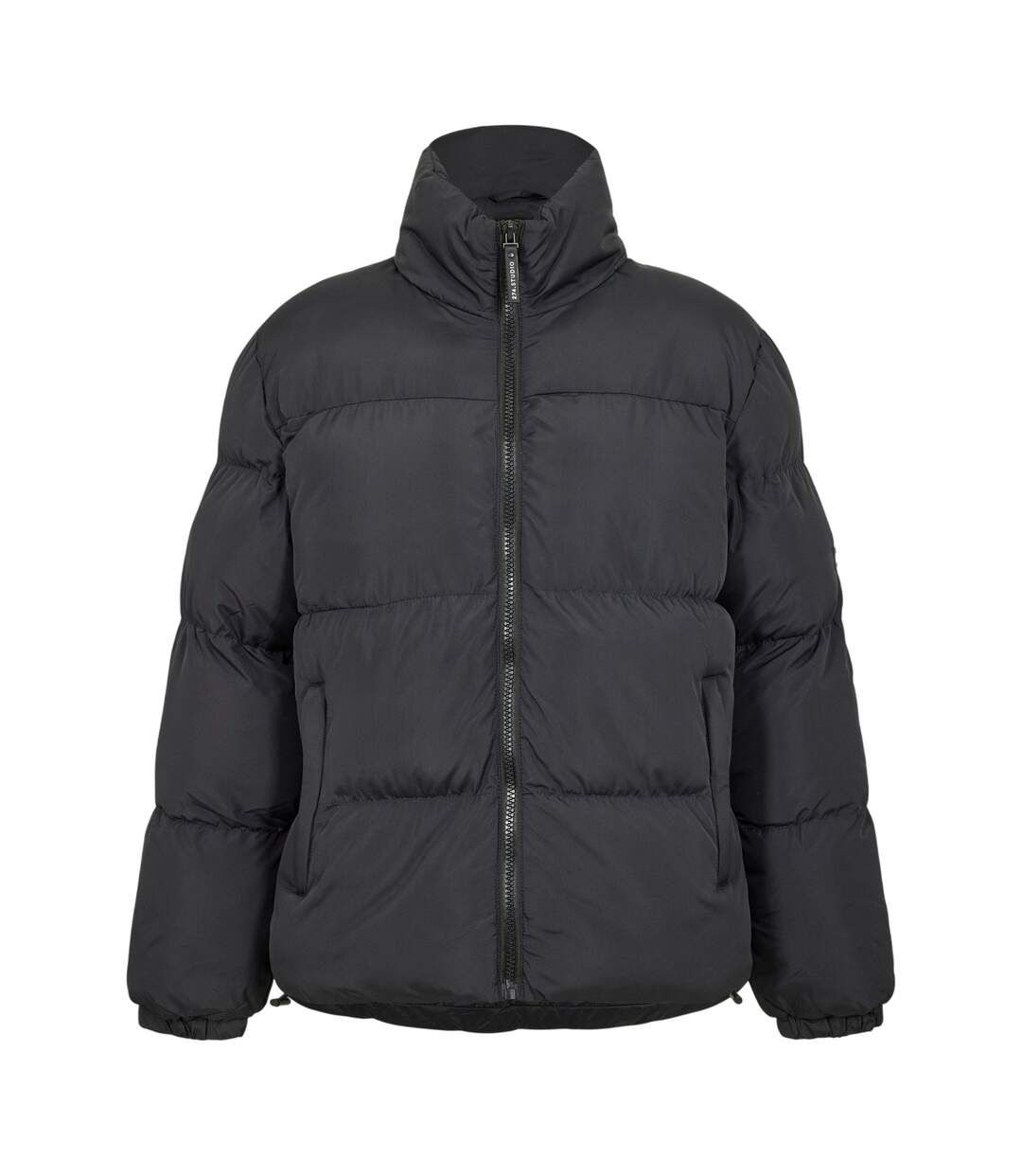 Mens Quilted Zipped Puffer Jacket Black 274 Studio-1
