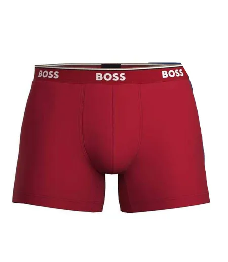 Lot De 3  Boxers Homme Noir Rouge Bleu Boss
