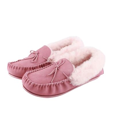 Eastern Counties Leather Womens/Ladies Willow Suede Moccasins (Blush) - UTEL444