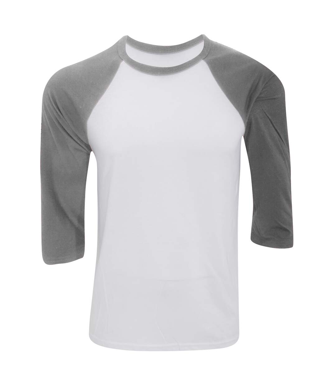 Canvas t-shirt de baseball à manches 3/4 homme blanc/gris clair Bella + Canvas-1