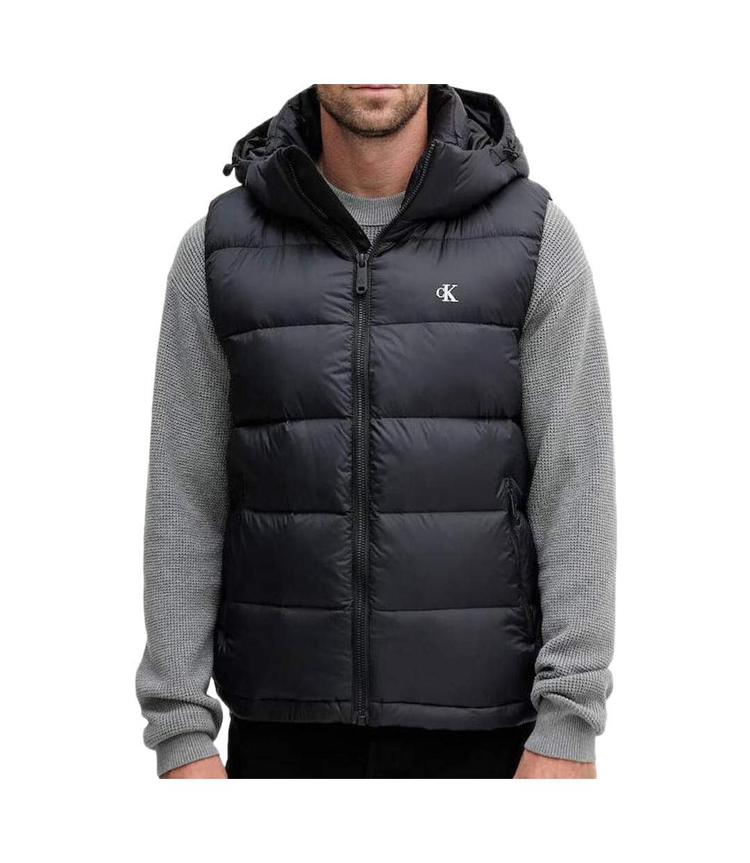 Doudoune sans manches noire homme calvin klein jeans off-1