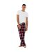 Skinnifit - Pantalon de pyjama en tartan - Homme (Rouge / bleu marine) - UTRW6023