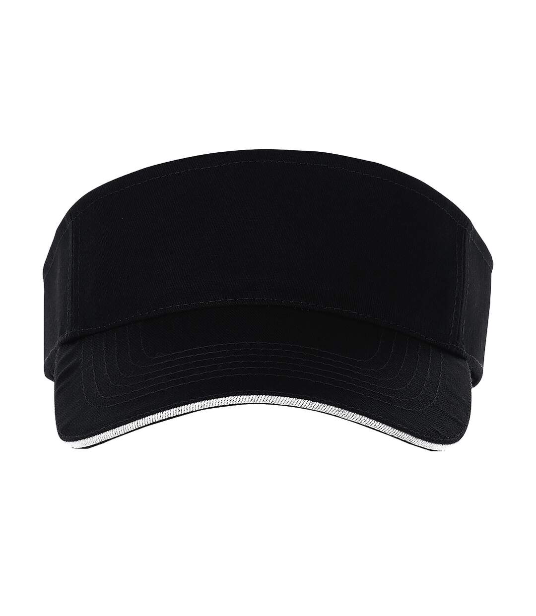 Casquette visière adulte unisexe noir/blanc SOLS-3