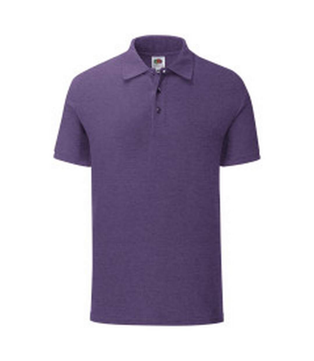 Polo iconic homme violet chiné Fruit of the Loom