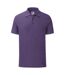 Polo iconic homme violet chiné Fruit of the Loom