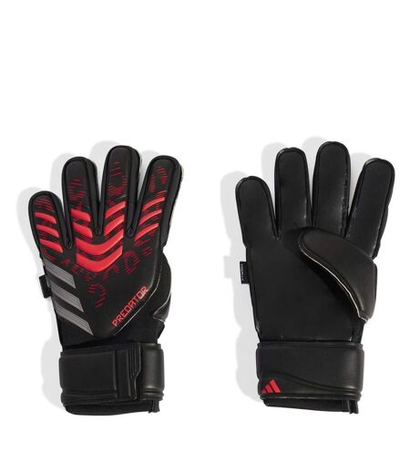 Unisex Adult Predator Match Fingersave Goalkeeper Gloves Black Red Adidas