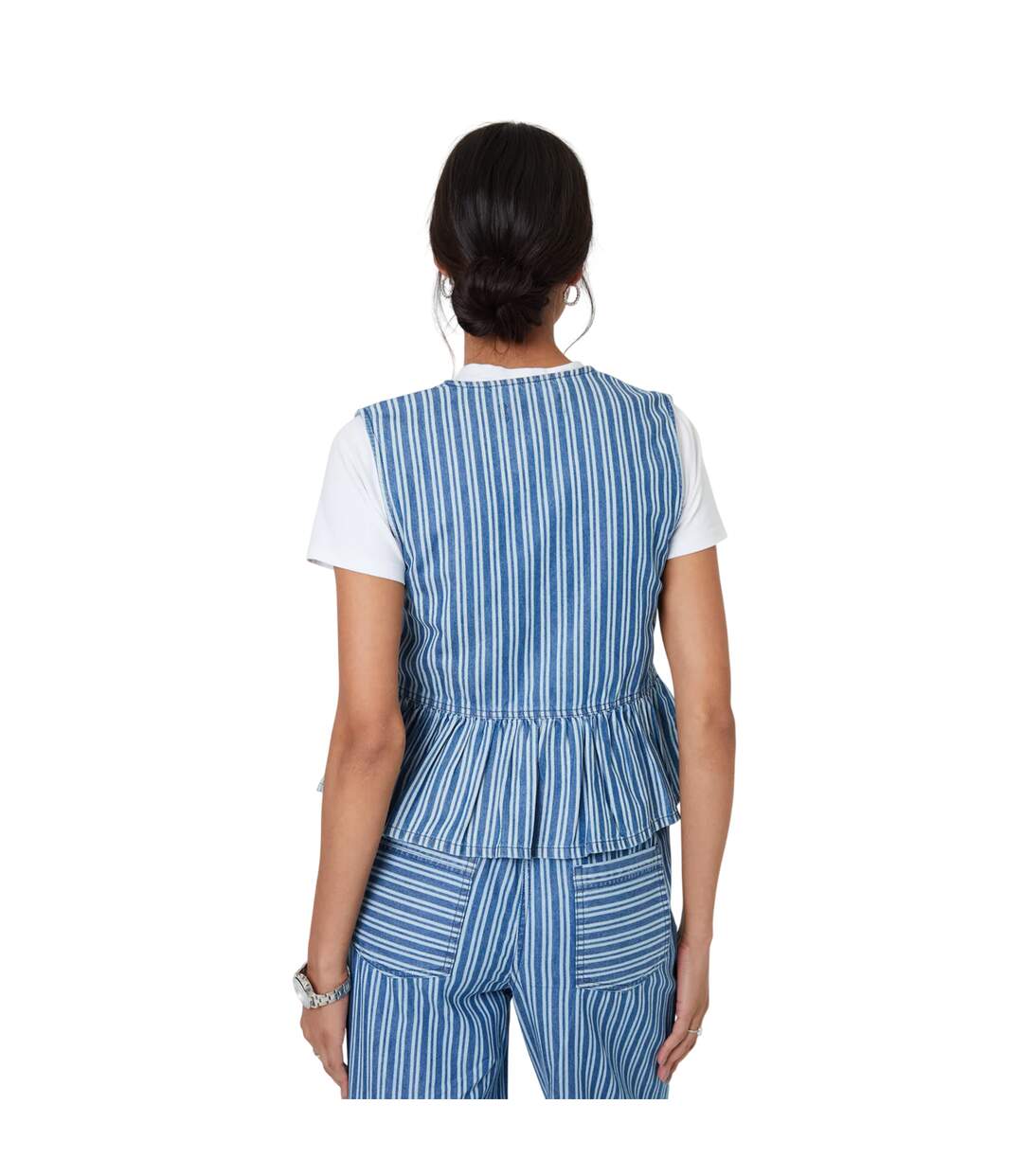 Blouse Sans Manches Motif/style À Rayures Mumba Femme Bleu Threadbare-3