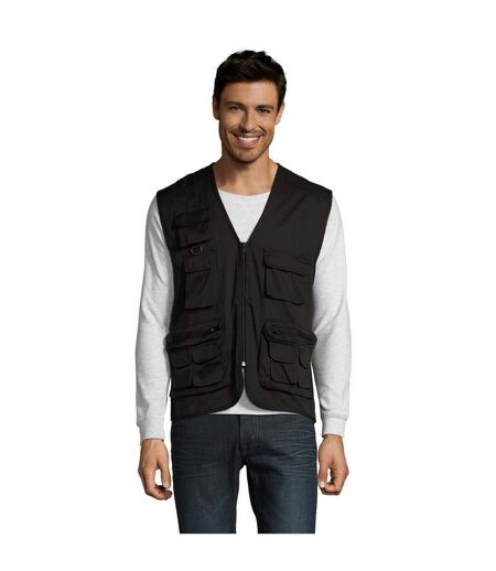 Veste Sans Manches Reporter Homme Noir SOLS