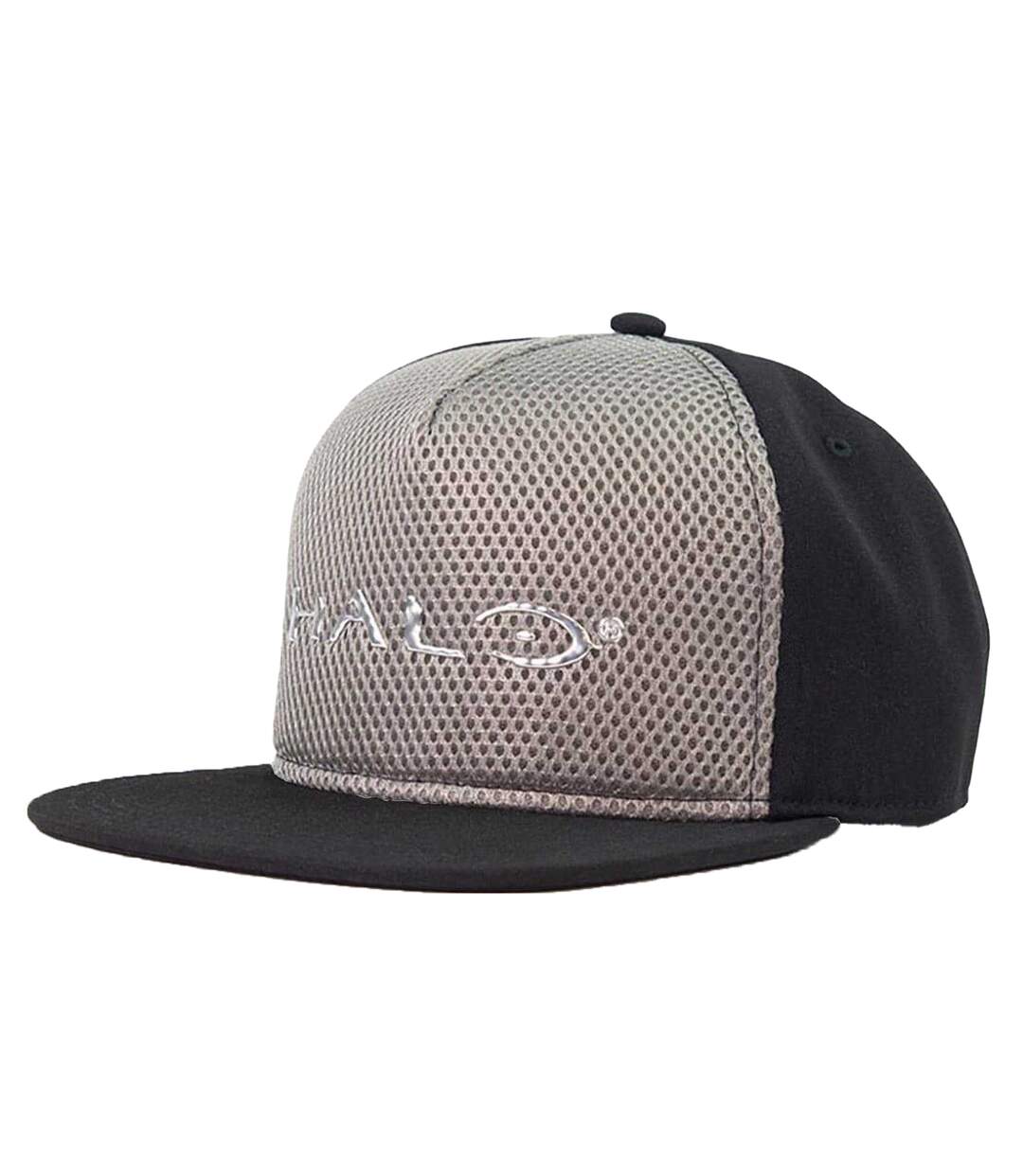 Casquette Ajustable Motif/style Logo Chromé Noir Gris Halo-1