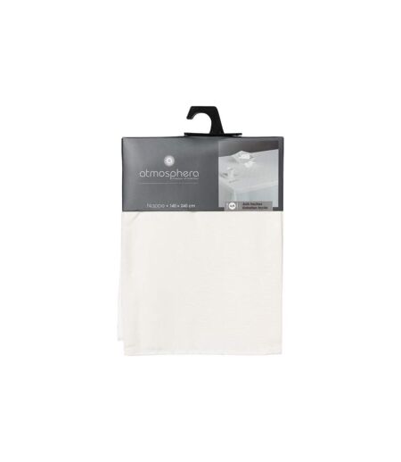 Nappe Antitache Jacquard Carré 140x240cm Ivoire
