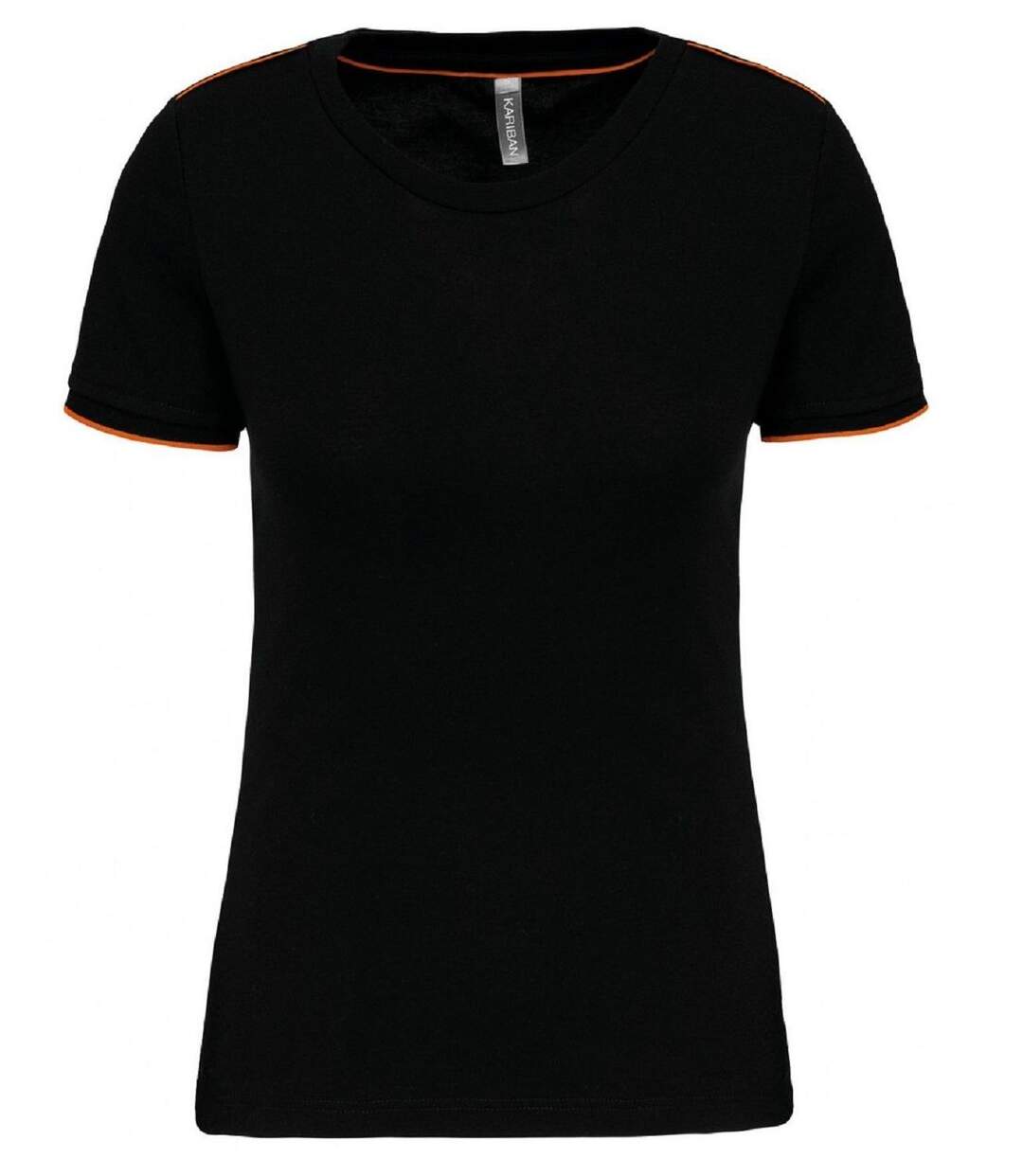 T-shirt professionnel DayToDay pour femme - WK3021 - noir et orange