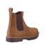 Mens Griffin Leather Ankle Boots Brown Toms-2