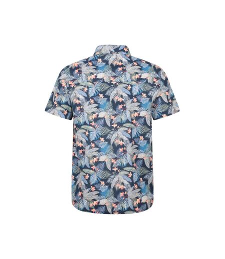 Mens Tropical Short-sleeved Shirt Blue Mountain Warehouse