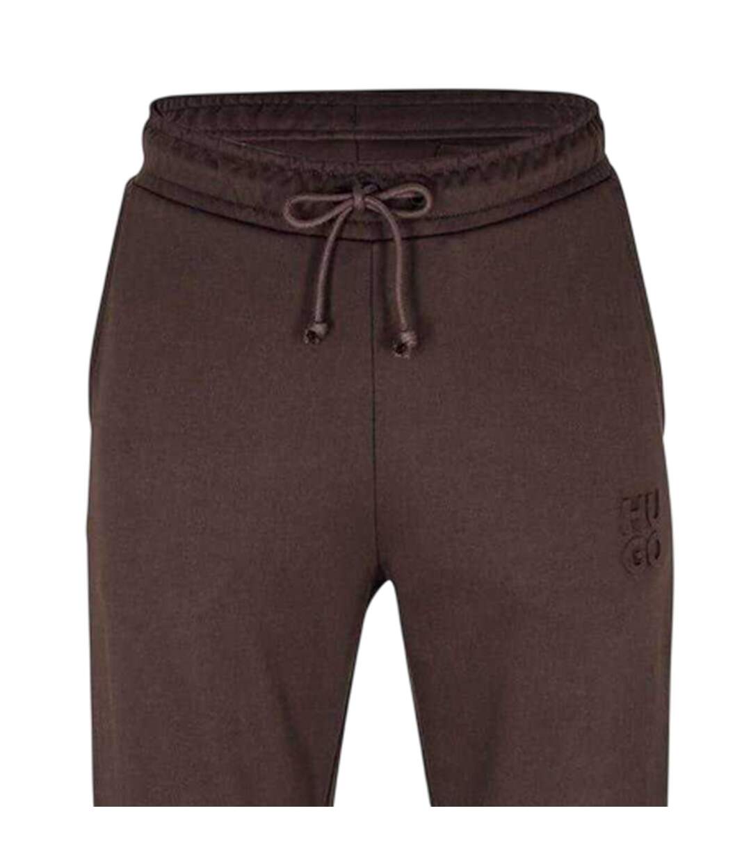 Mens Dchard Cotton Logo Joggers Dark Brown Hugo-4