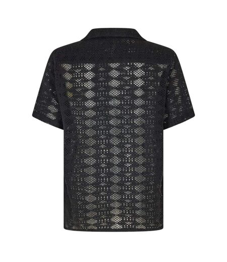 Chemise Manches Courtes Motif/style Imprimé Serpent Rackes Homme Noir Threadbare