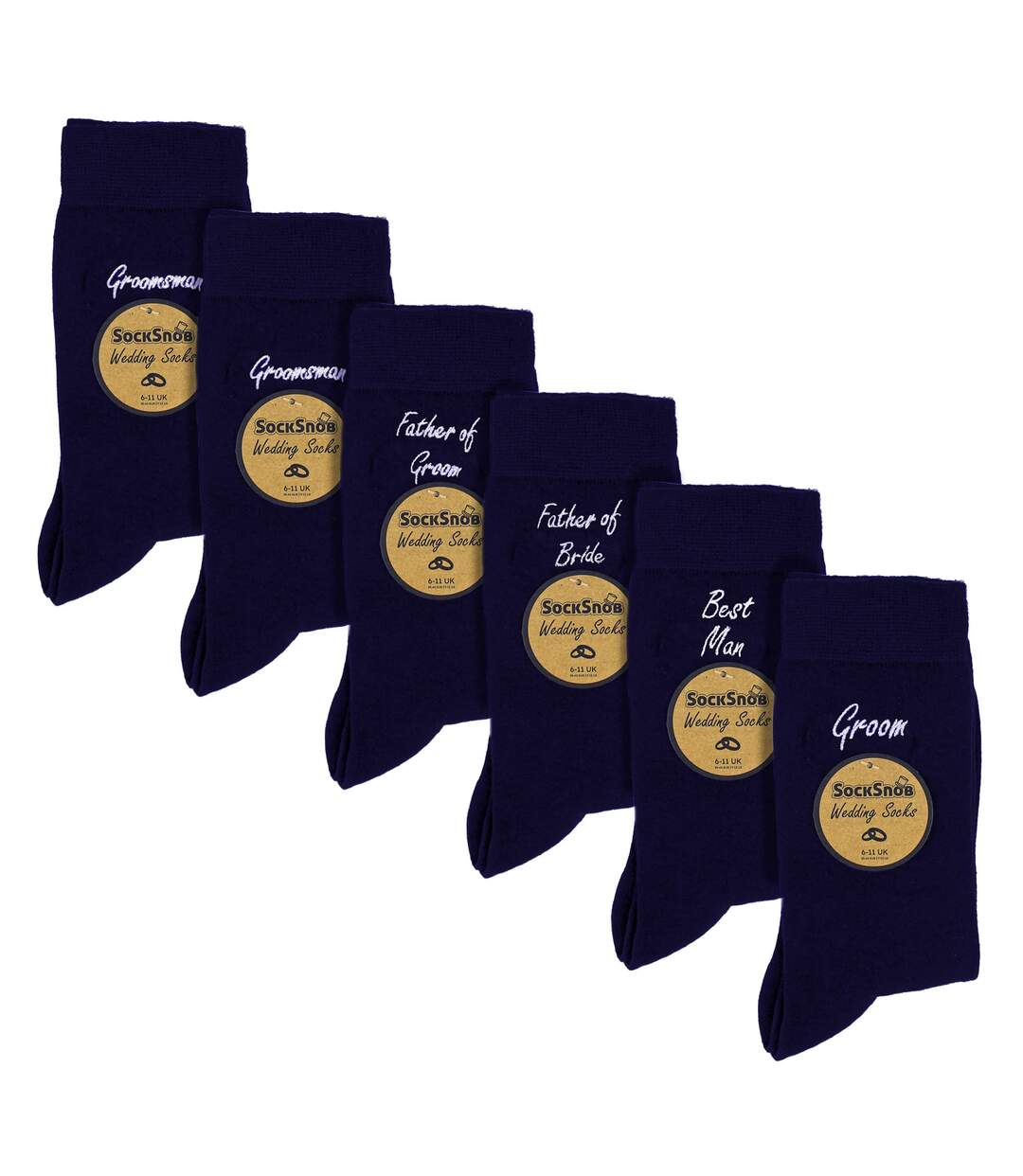 Sock Snob - Lot De 6 Paires De Chaussettes De Mariage Pour Hommes-2