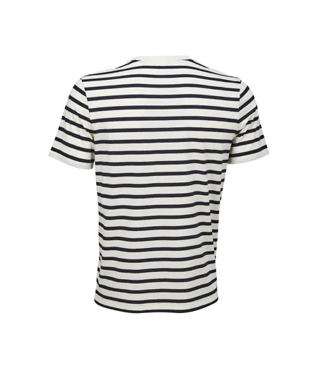 Polo Authentic Homme Blanc Cassé Bleu Marine Russell