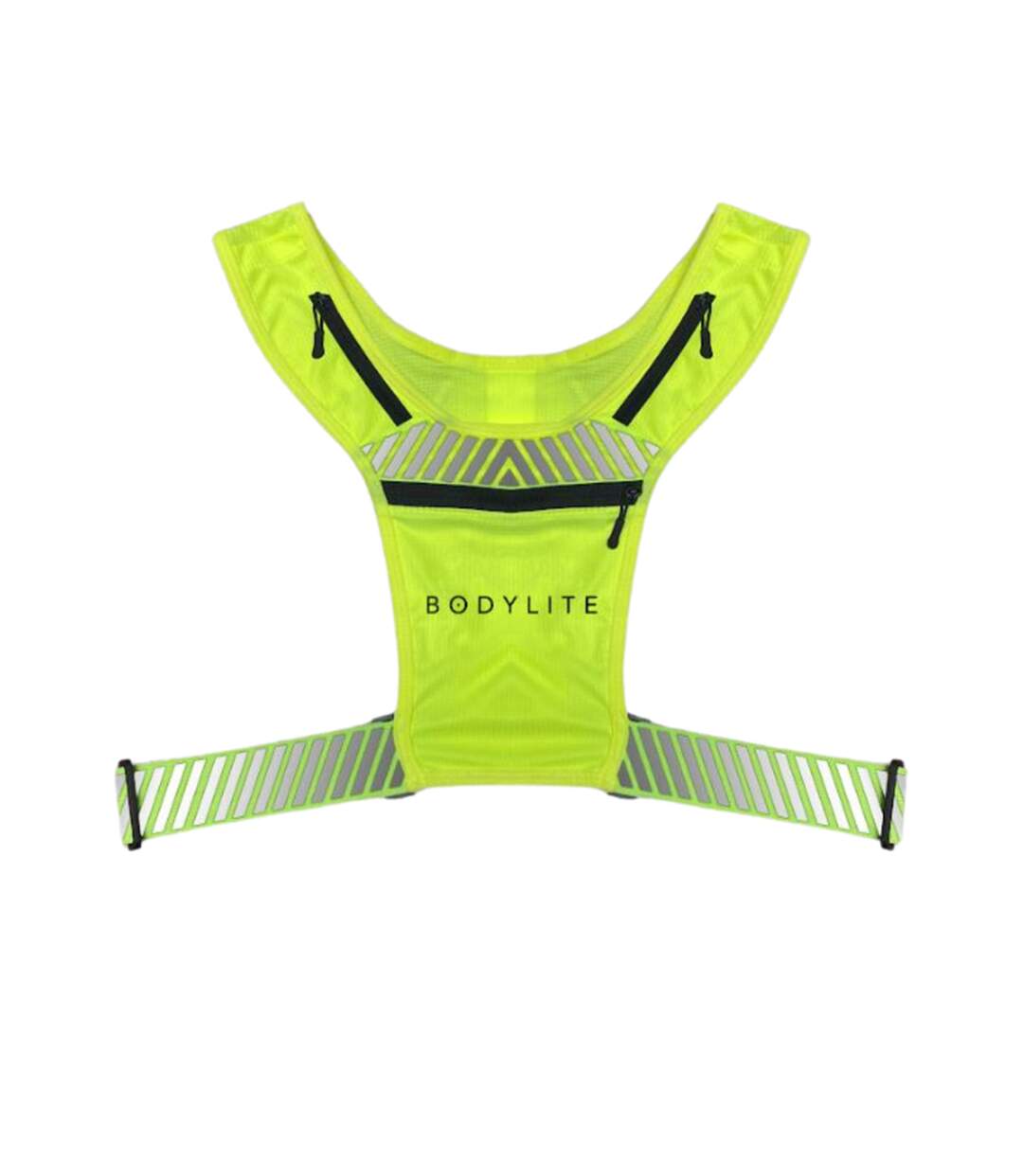 Reflective phone holder vest one size neon yellow Bodylite Gear