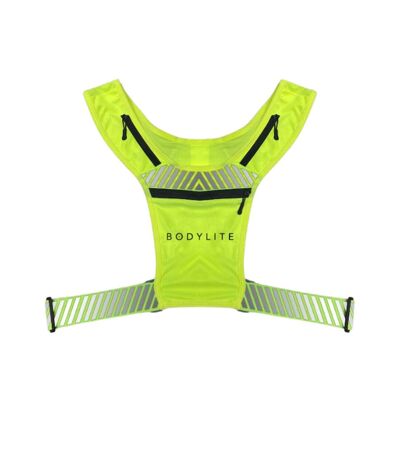 Reflective phone holder vest one size neon yellow Bodylite Gear