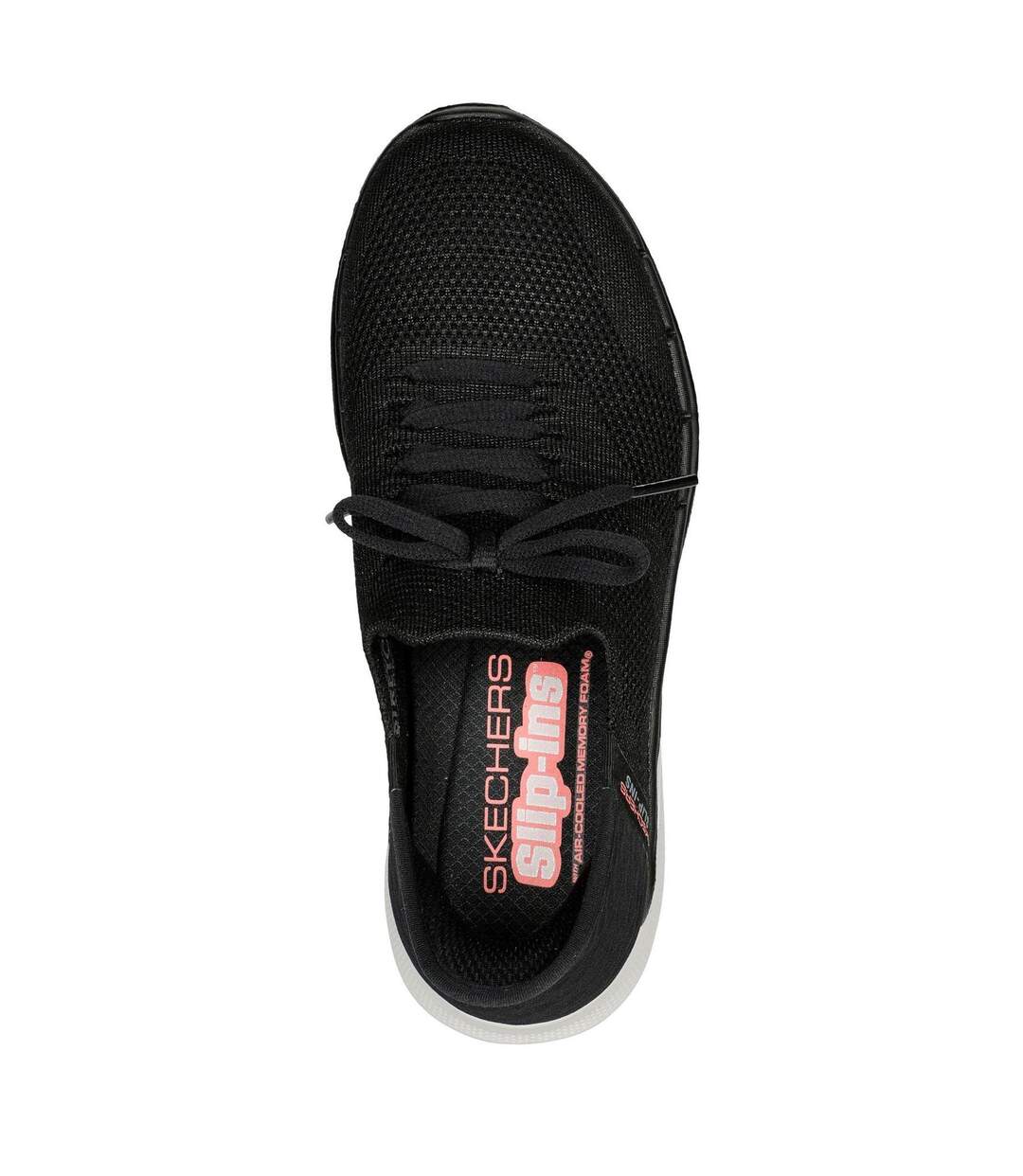 Baskets Go Walk Femme Noir Rose Vif Skechers-3