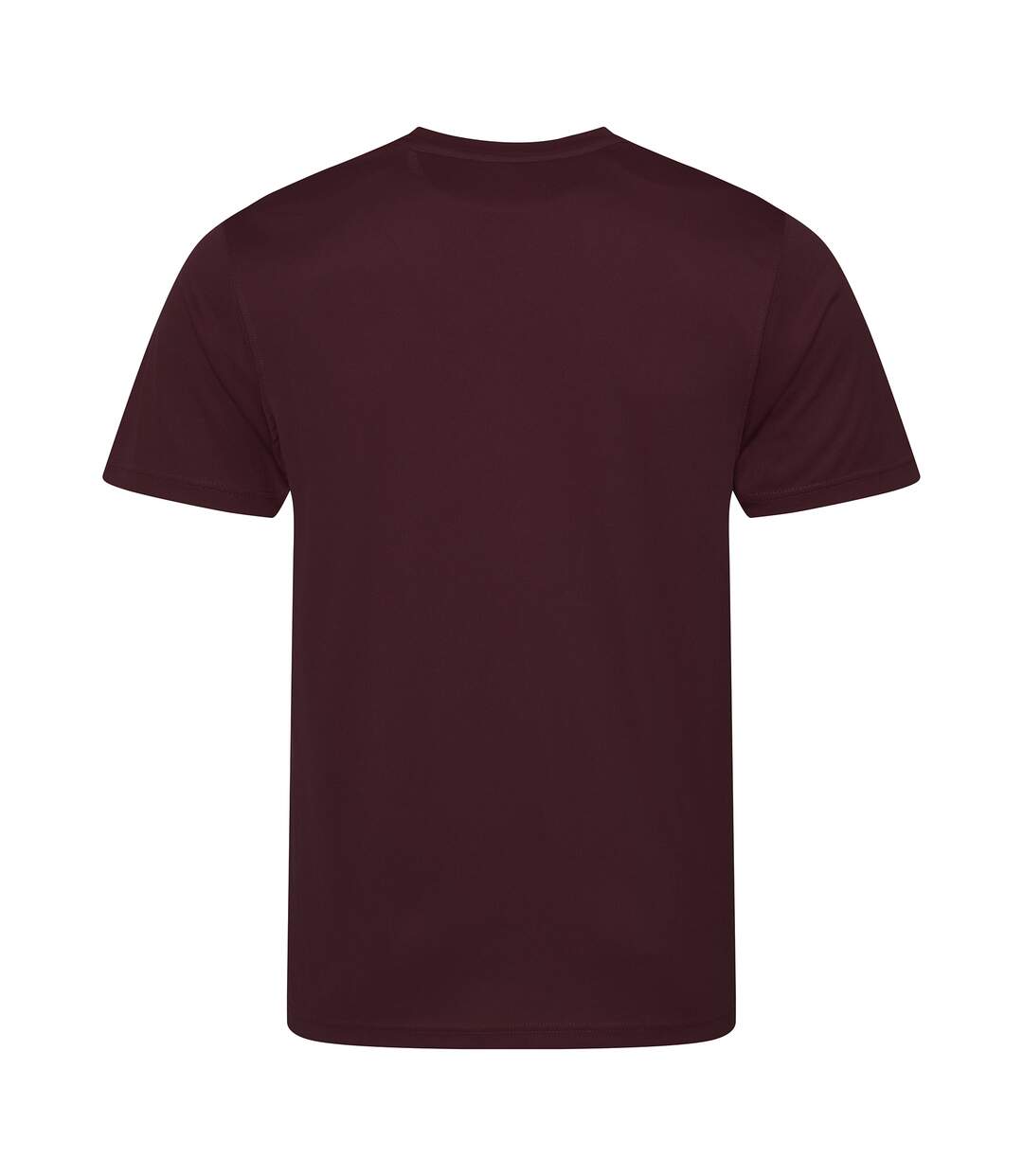 Just Cool Mens Performance Plain T-Shirt (Burgundy)