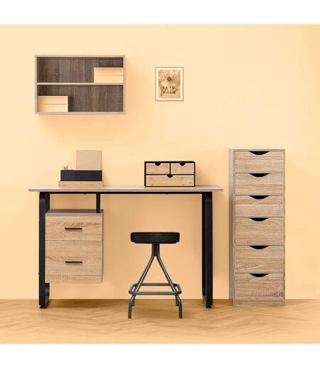 Caisson de bureau 6 tiroirs - Beige