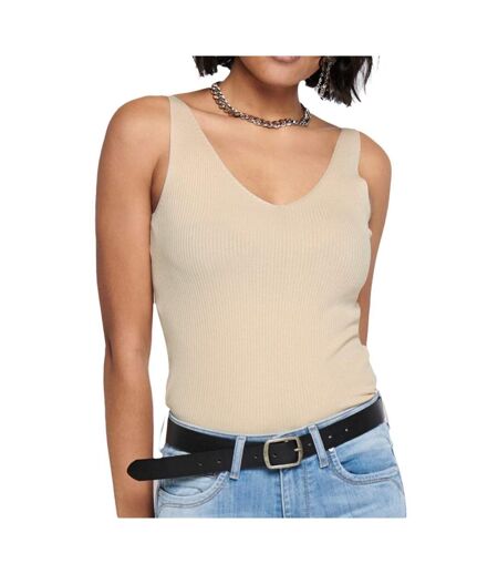 Débardeur en maille beige femme jdy nanna