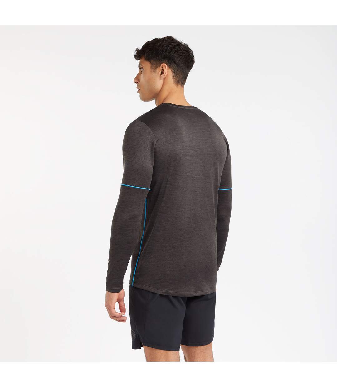 Umbro Mens Pro Training Long-Sleeved T-Shirt (Black Marl)