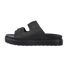 Womens/ladies Double Strap Flat Sandals Black Biba-2