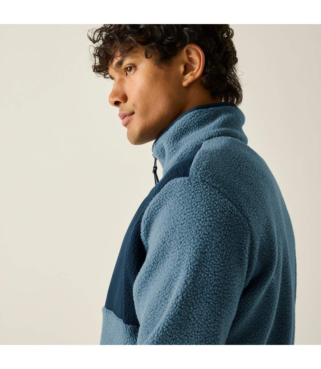 Veste Polaire Motif/style Blocs De Couleurs Frankie Homme Gris Pâle Bleu Marine Regatta-4